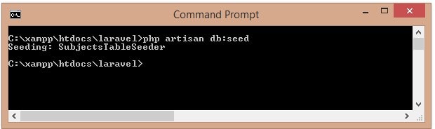 Laravel Seeder Command