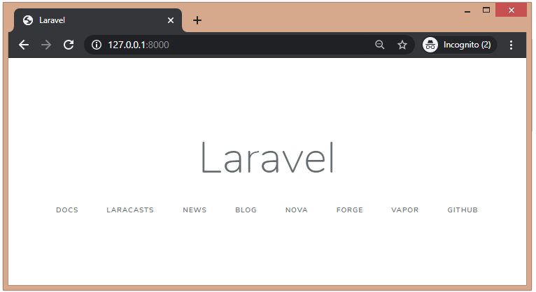 Laravel Home Screen